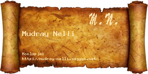 Mudray Nelli névjegykártya
